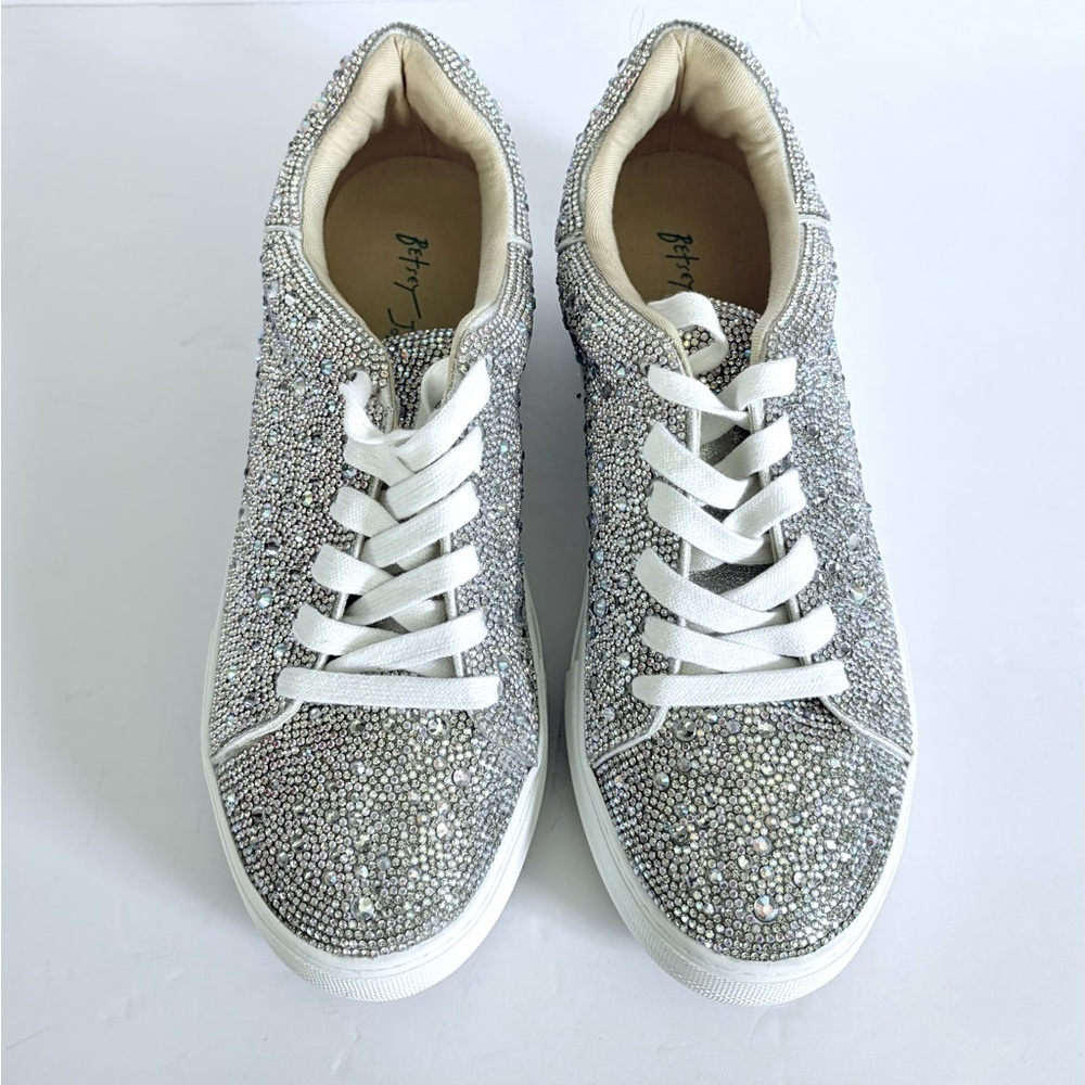 Betsey Johnson Crystal / Rhinestone Sneakers Size 8.5 - Picture 3 of 9